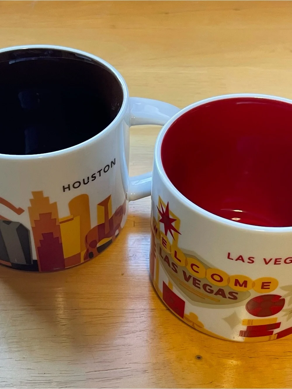 Starbucks City Collection Ceramic Mug - Red Interior set of 4